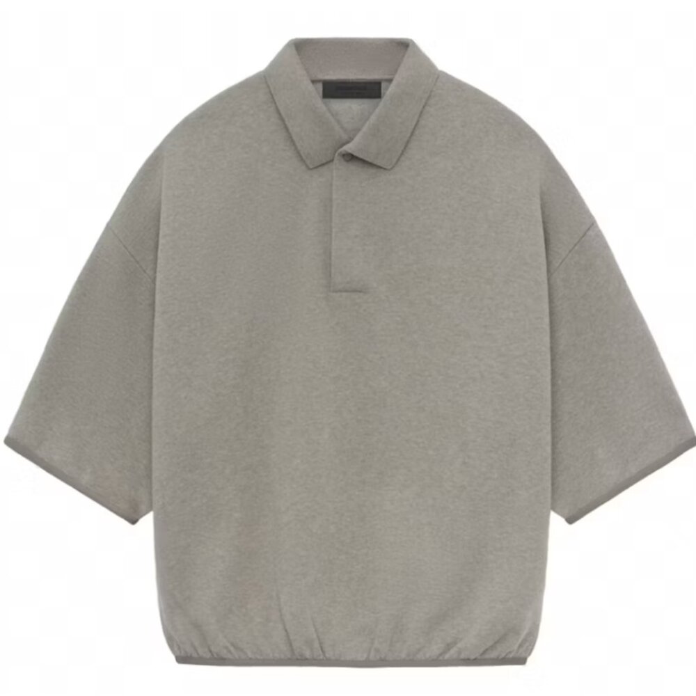 Fear of God Essentials Core Collection 3/4 Sleeve Polo Heather Grey